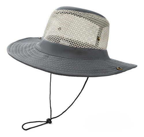 Sombrero De Malla Safari Con Cordón Ajustable For La Barbil