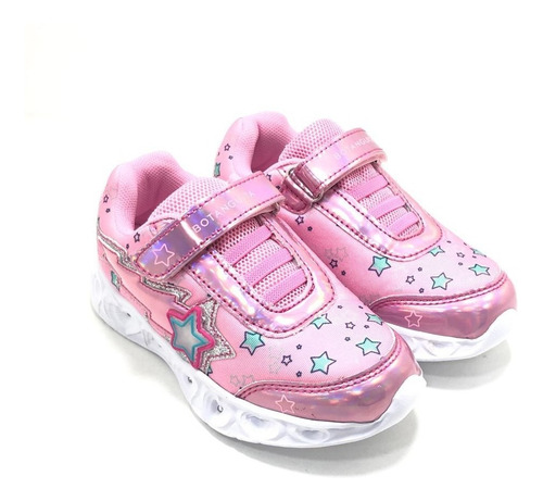 Zapatilla Nena Con Luz Velcro Livianas Botanguita Rinsey