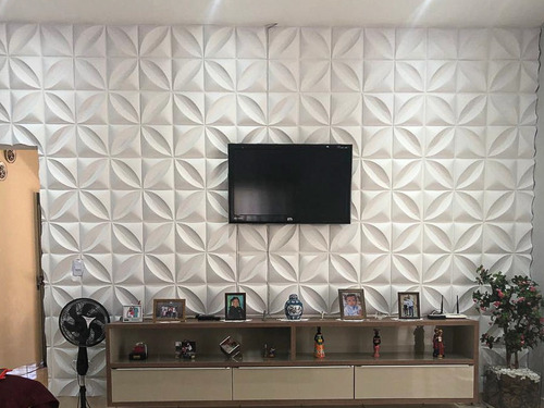 Imagem 10 de 10 de 8 Placas Decorativas | Revestimento De Parede 3d Mod.pétalas
