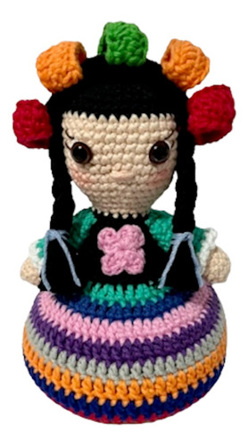 Muñeca Mexicana Amigurumi Tejida A Mano Crochet