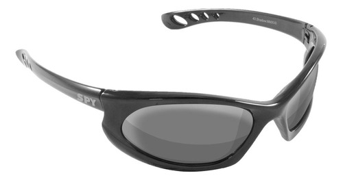 Gafas Spy 43 Shadow Gloss Black, lentes: gris espejado