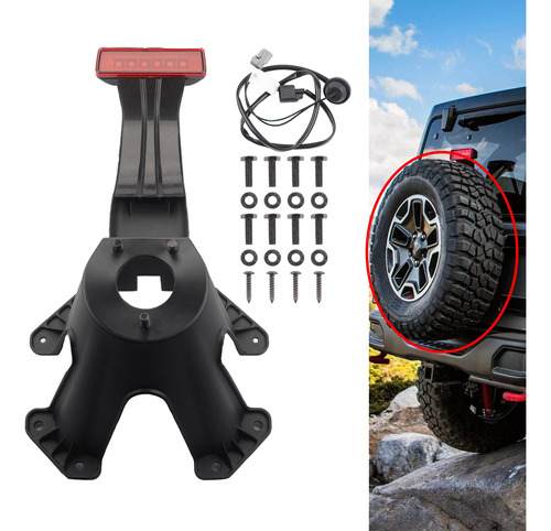 Soporte Neumatico Repuesto Para Jeep Wrangler Jk Montaje Luz