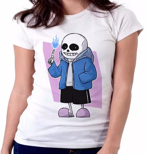 Camisa Camiseta Básica Unissex Skull Undertale