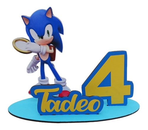 Centro De Mesa Cumpleaños Infantil Sonic