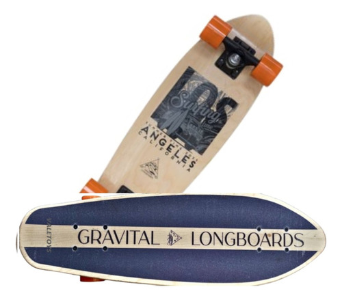 Mini Longboard Skateboards Patineta Monopatin Skate Gravital