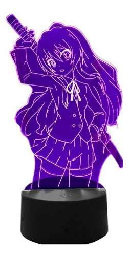  3d Luz De Noche Led Toradora Taiga Aisaka Para Decoración