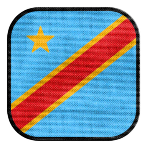 Parche Termoadhesivo Square Bandera Congo Rep Democratica