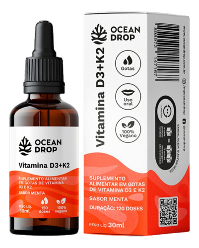 Vitamina D3 + K2 Gotas (30ml) Ocean Drop