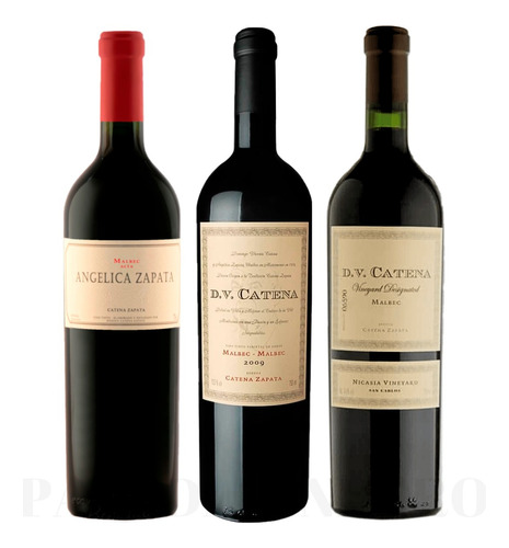 Vinos Malbec Angelica Zapata + Dv Catena + Dv Nicasia X3