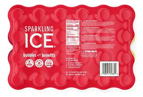 Agua Mineral Sparkling Ice Paquete 24 Sin Azúcar