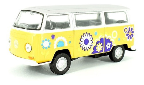 Volkswagen Combi Bus T2 Flores 1972 Welly Escala 1/32 Nuevo