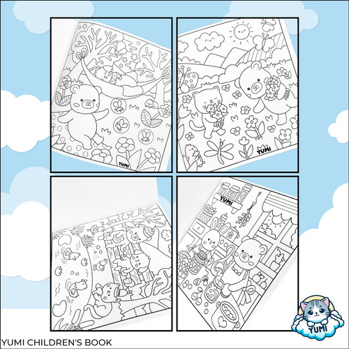 Livro De Colorir Bobbie Comfy Days Dias Quentes Folha Grossa 180g C/ Acetato Coleção Super Fofos