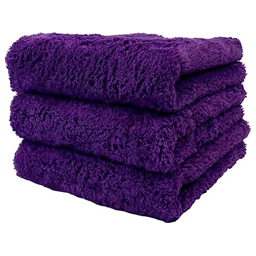 Premium Car Care Plush Purple Microfiber Towel