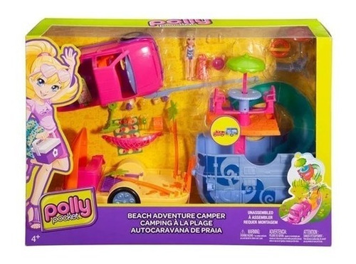 Polly Pocket Autocaravana De Playa Carro Polly Pocket