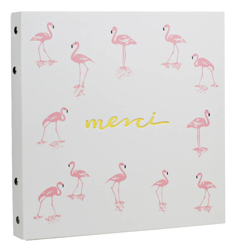 Álbum De Fotos Autocolante Merci Flamingos Com 52 Folhas