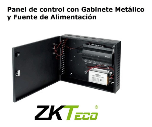 Imagen 5 de 9 de Panel De Control De Acceso C/gabinete Y Fuente 2ptas Zkteco