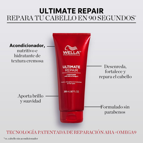 Kit Tratamiento Para Cabello Dañado Wella Ultimate 620 Ml