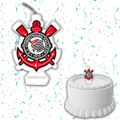 Kit Vela Decorativa + 40 Forminhas - Corinthians - Festcolor