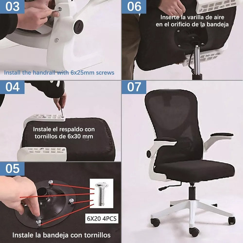 Silla Ejecutiva Ergonométrica Con Respaldo Regulable Negro Algodón