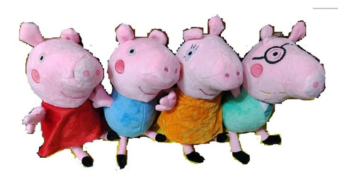 Combo Familia X4 Peppa Pig George Peppa Mama Cerdito 24cm