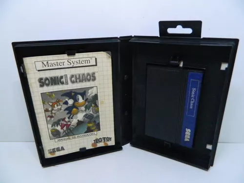 Sonic Chaos Master System na caixa com manual original