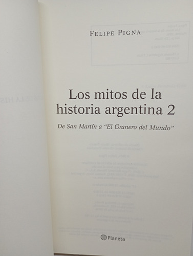 Los Mitos De La Historia Argentina. Piña (1463) (Usado)