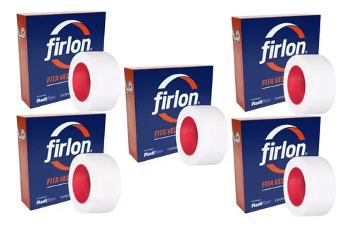 Kit 5 Fita Veda Rosca Firlon 18mm X 50mts Teflon 100% Puro