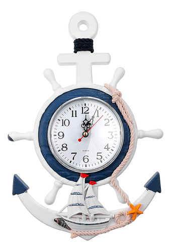 Reloj De Ancla, Estilo Mediterráneo, Reloj De Pared, Diseño 