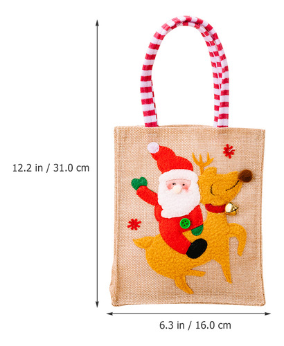Bolsa De Navidad Con Asas Bolsa De Navidad Reutilizable De T
