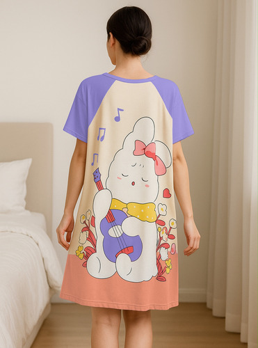 Camison Bluson Pijama Para Mujer Casual Largo Estampado