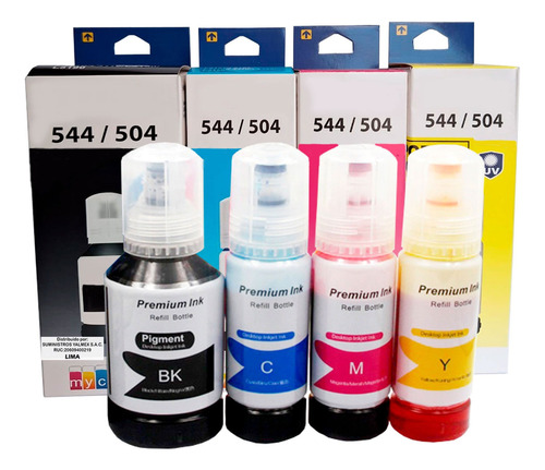 Pack De Tinta Compatible T504 Negro Y Colores Para Epson 