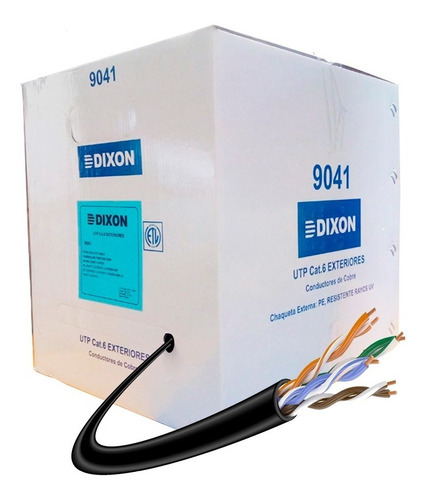 Cable Utp Cat6 Chaqueta Para Exteriores Dixon 9041