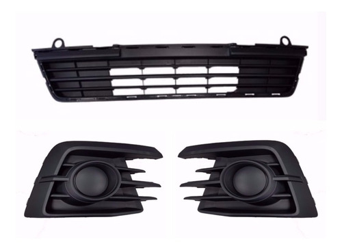 Kit 3 Rejillas Inferiores Vw Gol Trend Voyage 2016 17 18 19