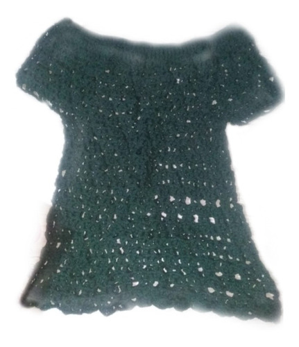 Blusa Tejida A Crochet Color Verde Militar 