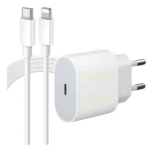 Carregador Usbc Para iPhone Lightning USBC Branco 