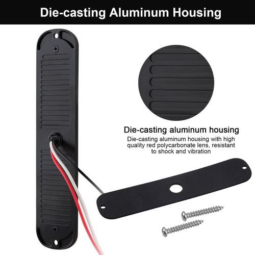 4 Barras De Luces Traseras Led Rojas De 7.5 Pulgadas Para Fr