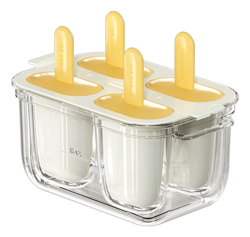 Molde Para Hacer Helado Tipo Sándwich De 4 Rejillas, Para Ha