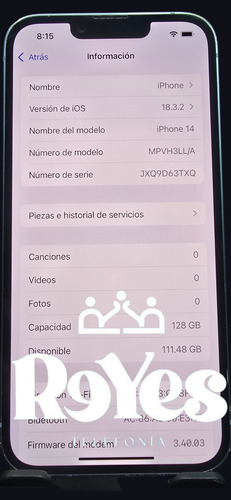 Apple Iphone 14 (128 Gb) E Sim Att&t Azul (Usado)