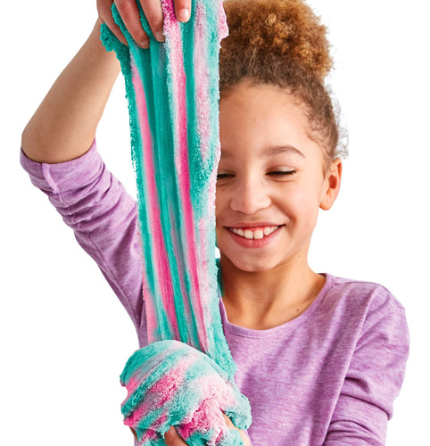 Slamgloop Twist Slime Teal Y Rosa Algodón De Azúcar 283g