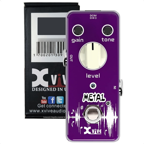 Pedal Efecto Metal Zone Para Guitarra Y Bajo  True Bypass V3