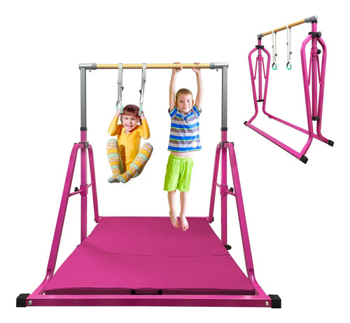 Glant Barra De Gimnasia Para Niños Con Juego De Anillos, 7 A