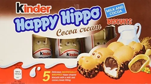 Caja De 10 Kinder Happy Hippo De Chocolate, 20 7g X 5