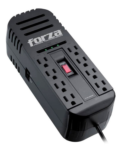 Regulador Voltaje Forza 2200va Y 1100 Watts 8 Tomas 110-120v
