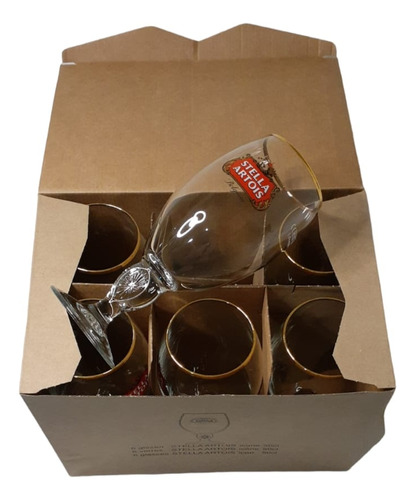 Caja 6 Copas Chalice Cerveza Stella Artois Original 500 Ml