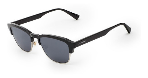 Gafas de sol Hawkers Lifestyle New Classic One size, diseño Diamond Black Dark con marco de nailon tr90 color negro brillante/plata, lente negra de copoliéster tr18 clásica, varilla negra brillante de nailon tr90