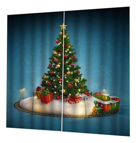 ' Paneles De Cortina De Navidad Cortinas De Ventana - (árbol