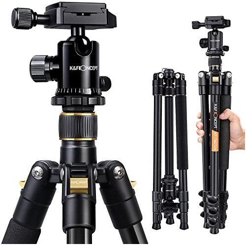 K&f Concept 64''/162cm Dslr TriPod,lightweight And Compact A