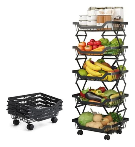 Organizador De Cocina Con Ruedas Carrito Verdulero Frutero