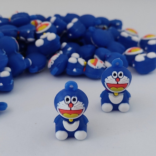 10 Doraemon Minis De Goma  - Armado Artesania Bijouteria