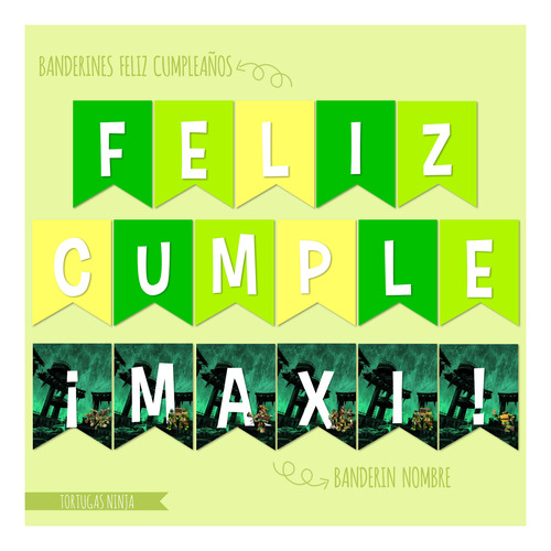 Tortugas Ninja Kit Cumpleaños Imprimible Editable Candy Bar